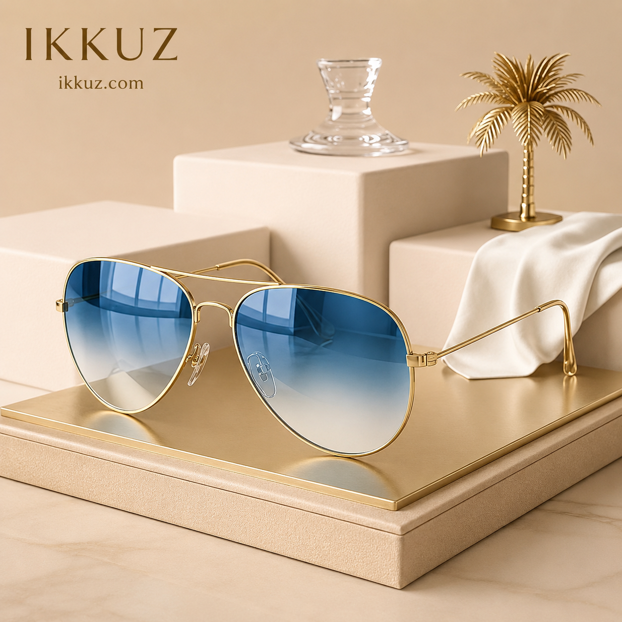 Royal Vision G15 UV400 Gold Frame Aviator Sunglasses for Men &amp; Women