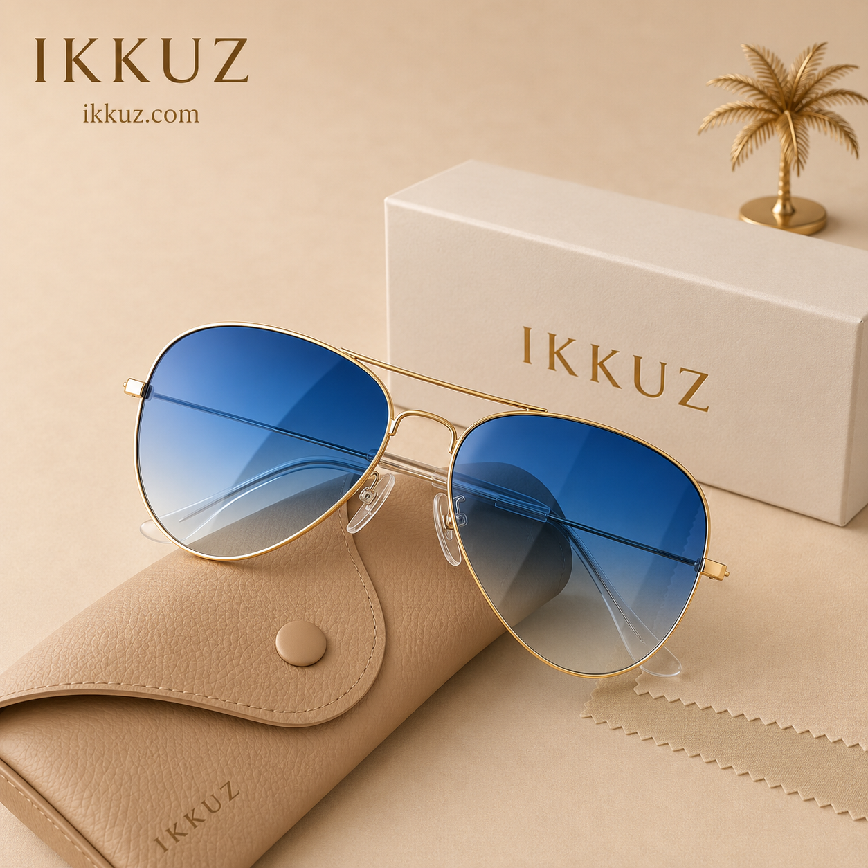 Royal Vision G15 UV400 Gold Frame Aviator Sunglasses for Men &amp; Women