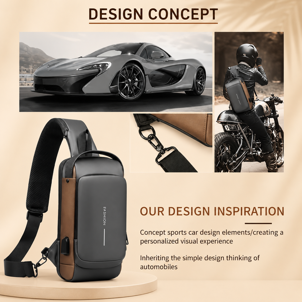 VORZEN™ Urban Shield Anti-Theft Sling Bag