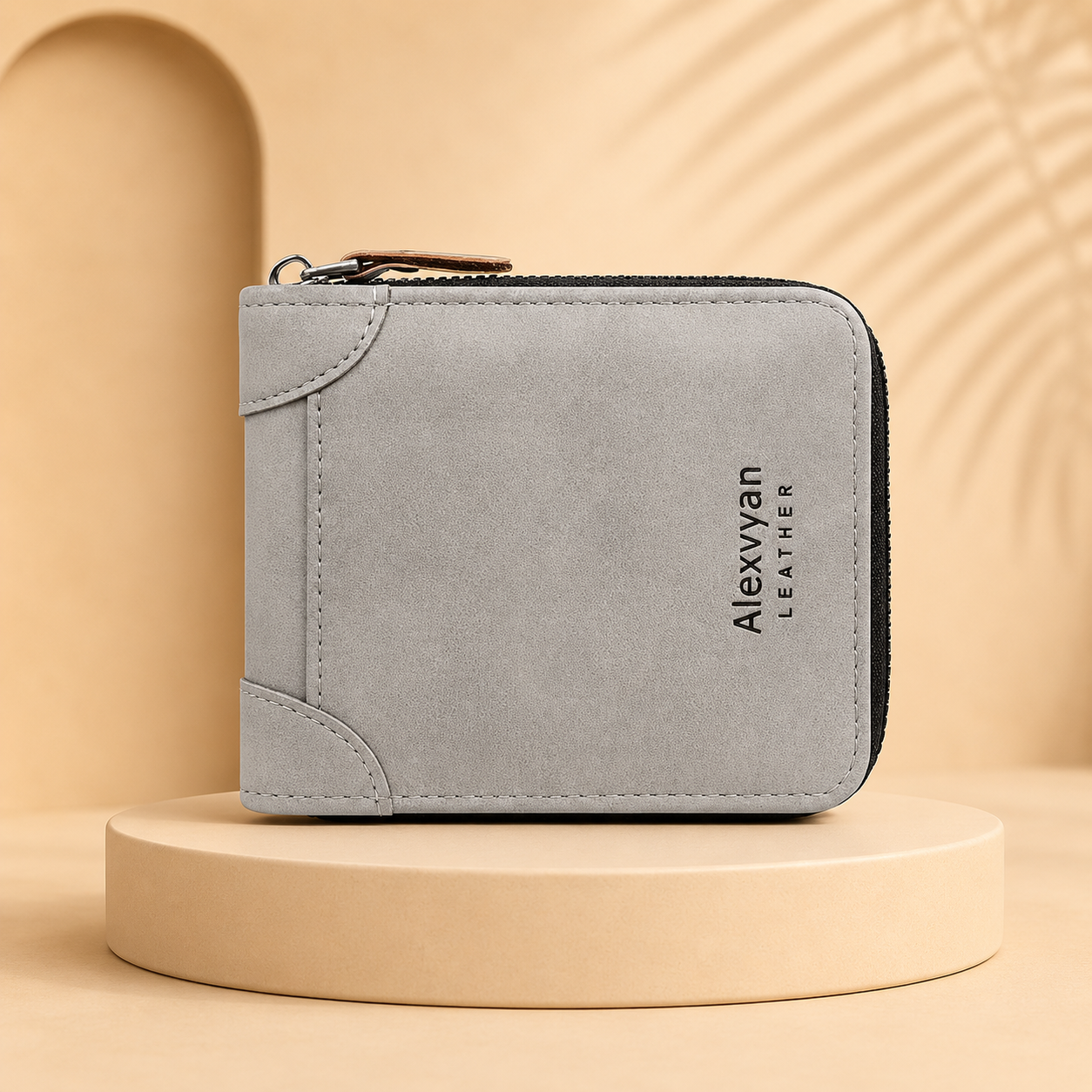 URBANVAULT™ Premium Leather Zipper Wallet for Men