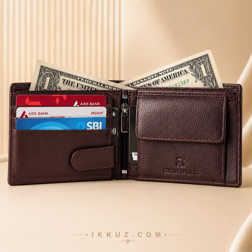 SKINBULL RFID Protected 100% Genuine Leather Wallet for Men