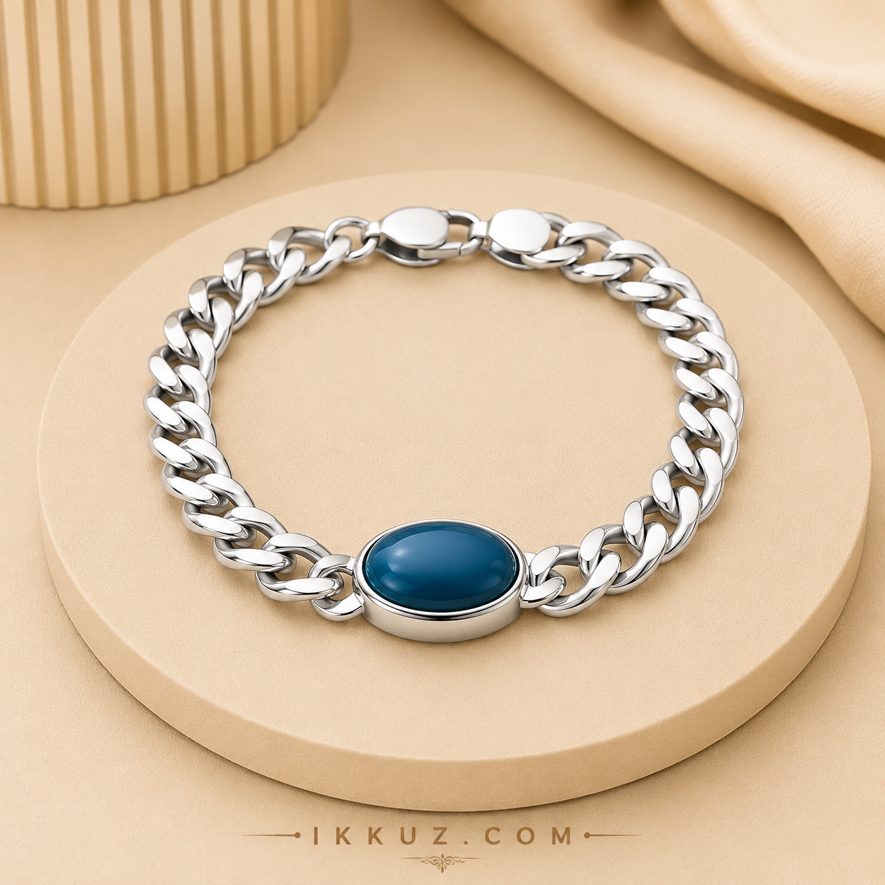 Premium Silver Cuban Link Bracelet for Men &amp; Boys