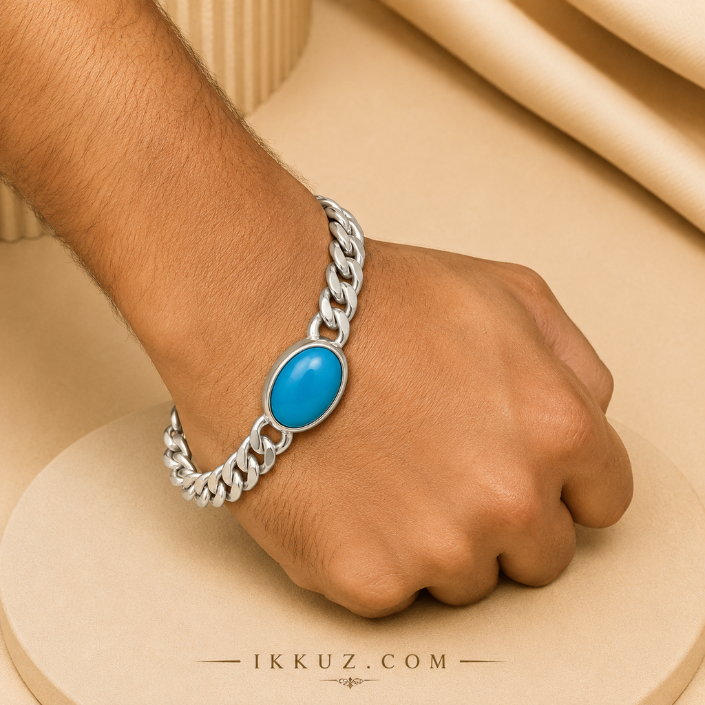 Premium Silver Cuban Link Bracelet for Men &amp; Boys