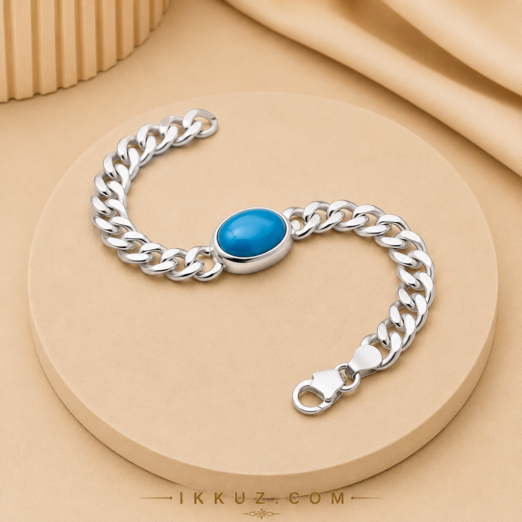 Premium Silver Cuban Link Bracelet for Men &amp; Boys
