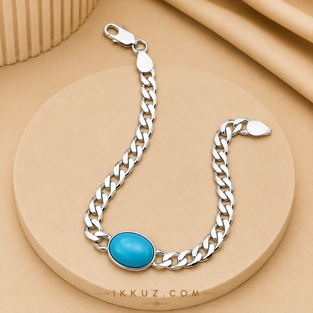 Premium Silver Cuban Link Bracelet for Men &amp; Boys