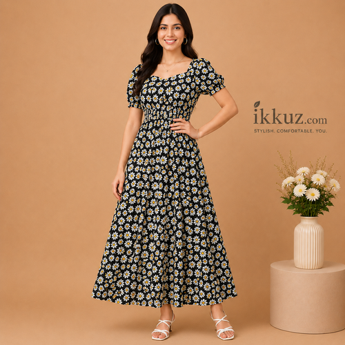 Daisy Bloom Printed Maxi Dress