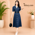 Women Denim Korean Look Dress