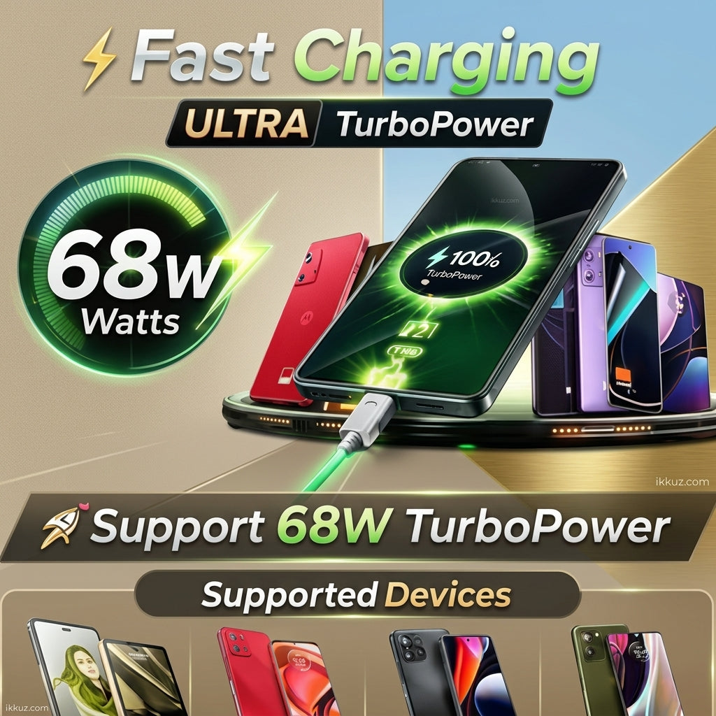 FASTNEK 68W Turbo Fast Charger Adapter with Type-C Cable – High Speed Mobile Charger