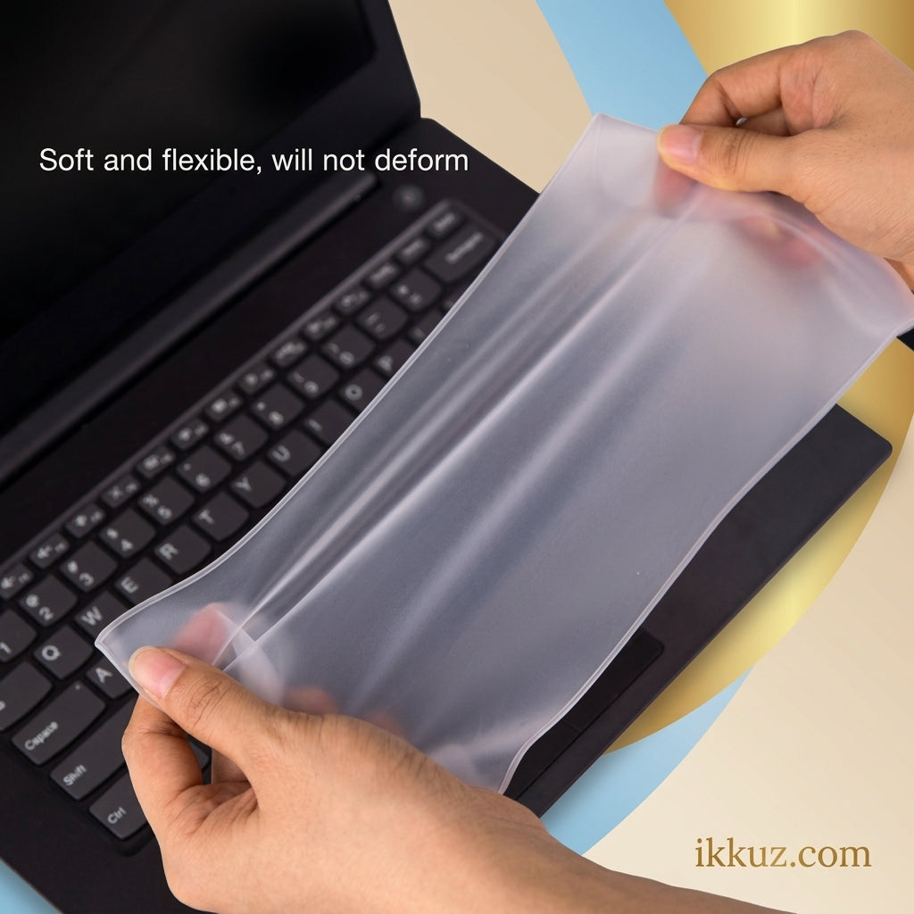 Universal 15.6-Inch Silicone Keyboard Protector for Laptop – Transparent Washable Dust &amp; Spill Resistant Keyguard
