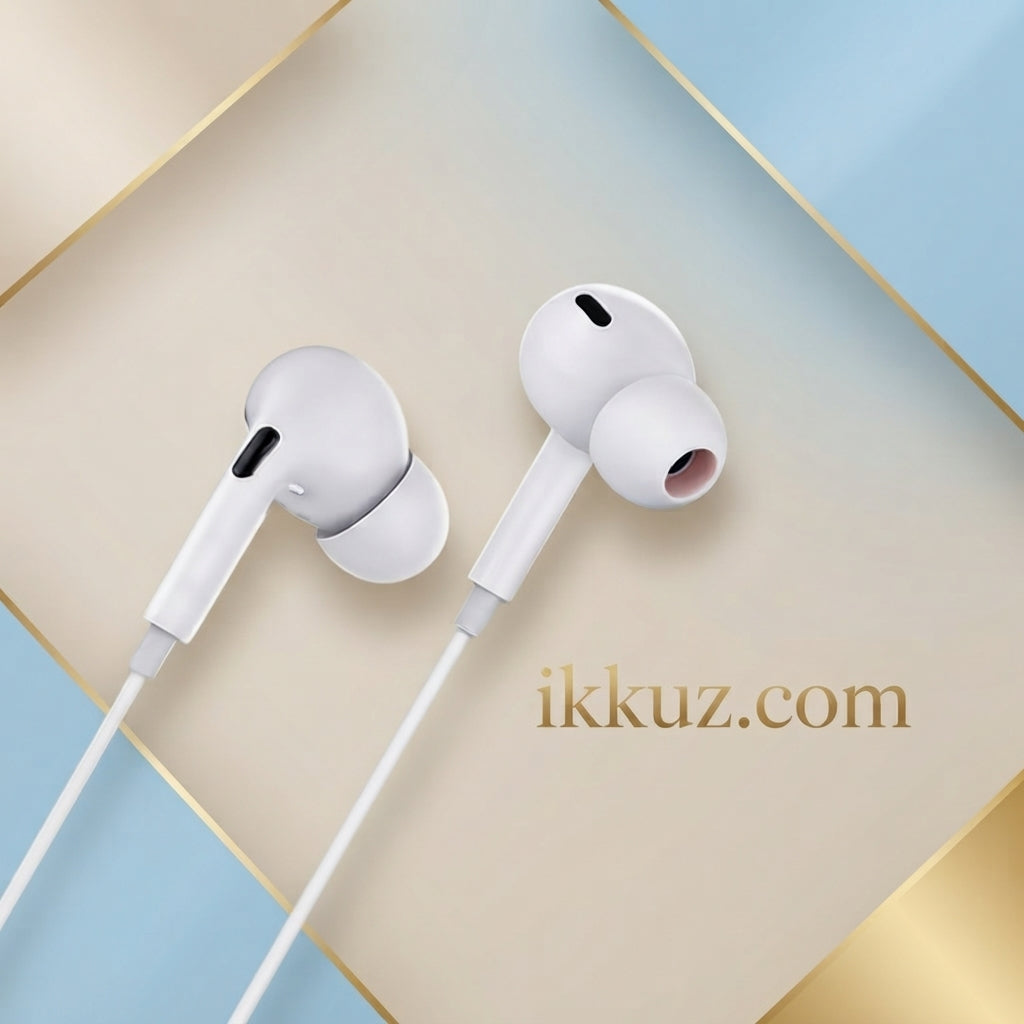 Type-C Stereo Wired Earphones with HD Sound, Mic &amp; Volume Control