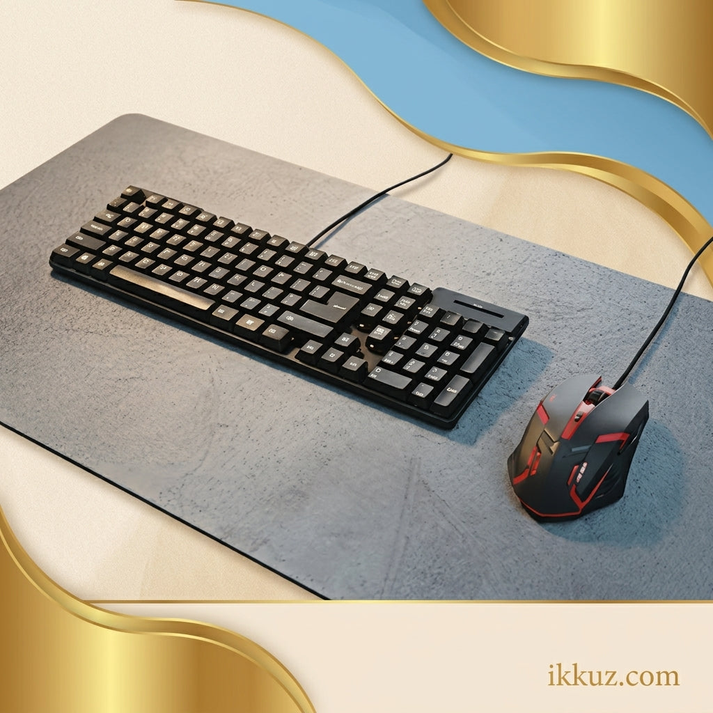 Robot RGB Gaming Keyboard &amp; Mouse Combo Pack – Wired USB, Standard Keyboard with Gaming Mouse