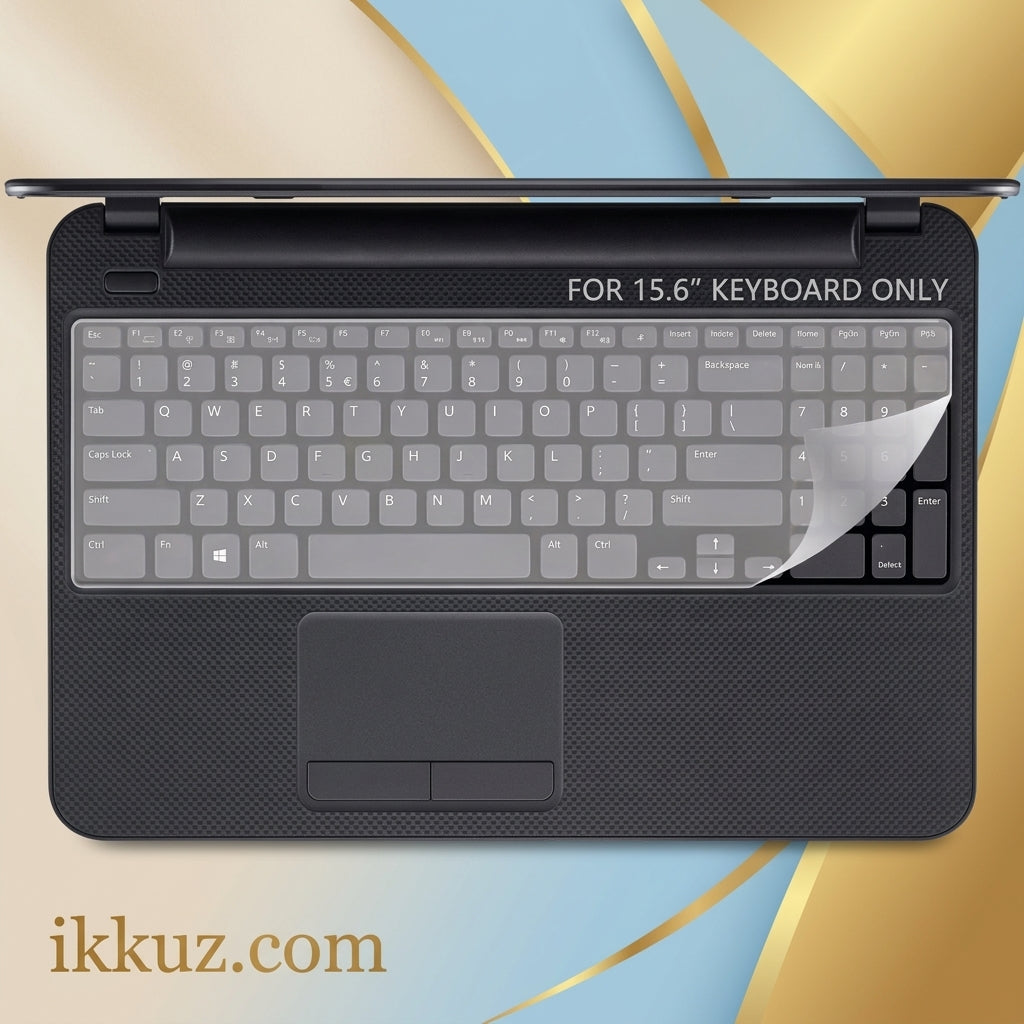 Universal 15.6-Inch Silicone Keyboard Protector for Laptop – Transparent Washable Dust &amp; Spill Resistant Keyguard