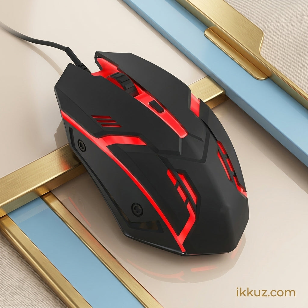 Robot RGB Gaming Keyboard &amp; Mouse Combo Pack – Wired USB, Standard Keyboard with Gaming Mouse
