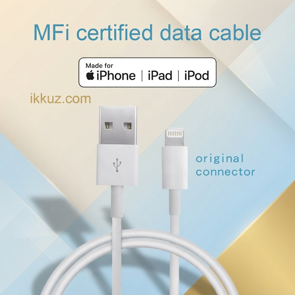 Premium USB to Lightning Fast Charging Cable – 3.5A Power, 420 Mbps Data Transfer, 1 Meter
