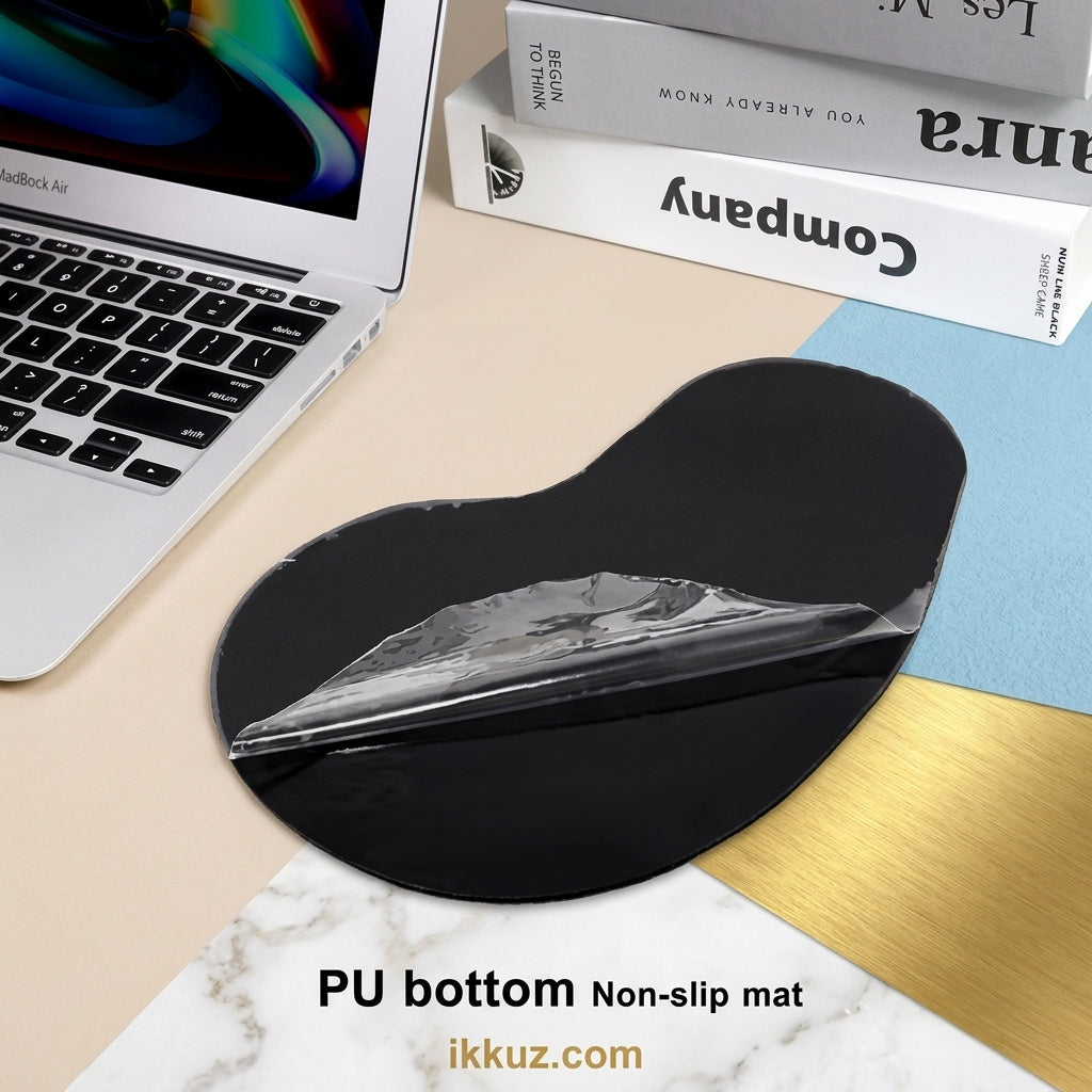 Comfort Grip Ergonomic Mouse Pad with Memory Foam Wrist Support &amp; Cooling Gel | Smooth Surface Anti-Skid Mouse Mat | 23 × 25 cm | Pack of 1