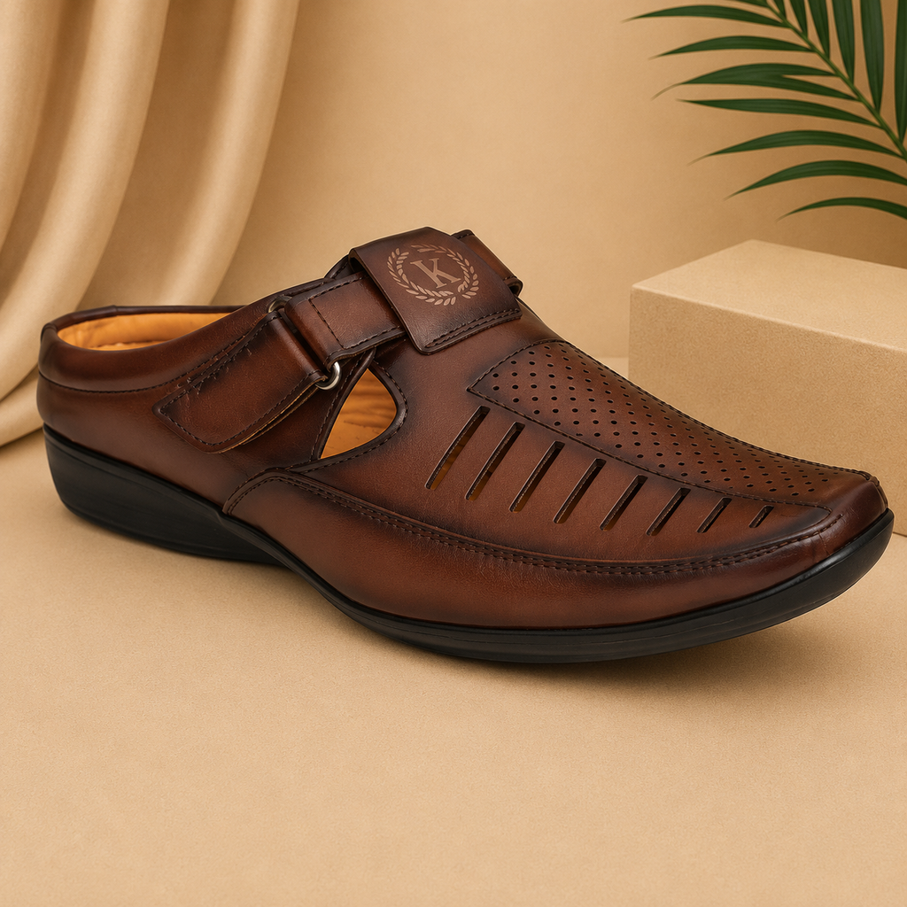 Premium Comfort Slip-On Back Open Casual Footwear for Men | Lightweight Everyday Wear